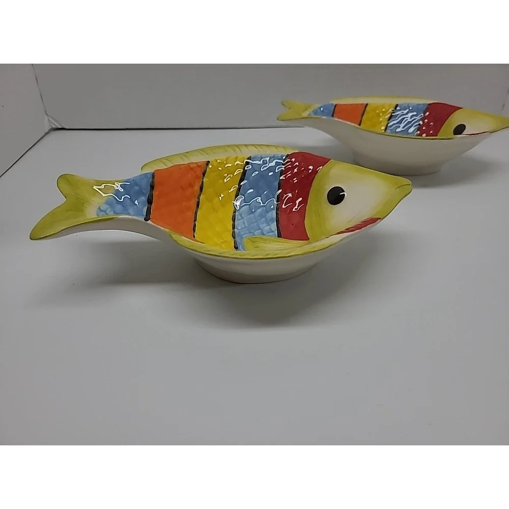 (2) Pier 1 Imports Fish Bowl Dish 7
